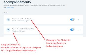 como colocar a tag do google ads no site wix